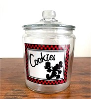 Disney Mickey Mouse Glass Cookie Jar