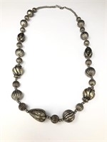 Vintage Silvertone Beaded Necklace
