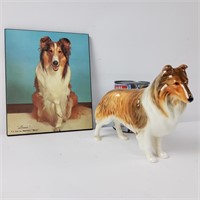 Laminé publicitaire Lassie & figurines Beswick