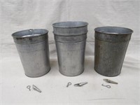 4 VINTAGE MAPLE SYRUP BUCKETS: