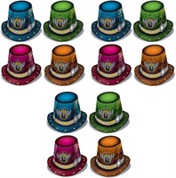 12 Beistle New Years Eve Cardstock Paper Top hats
