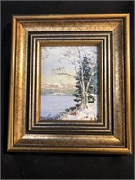Signed Oil on Canvas Early December- S. Blackmore