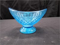 Vintage Blue Glass Dish- Made in 1925