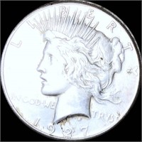 1927 Silver Peace Dollar CLOSELY UNCIRCULATED