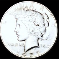 1935 Silver Peace Dollar ABOUT UNCIRCULATED
