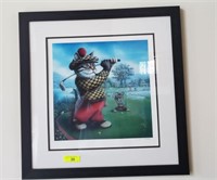SIGNED AND NUMBERED GOLF PRINT, 253/375