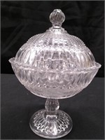 Crystal Glass Candy Dish-9" tall