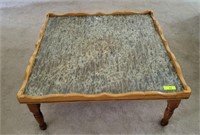 PINE AND FAUX TILE TOP COFFEE TABLE