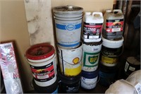 LARGE QUANTITY OF 5 GAL. LUBRICANTS - NOT FULL