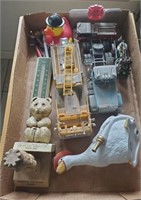 TRAY- VINTAGE FIRE TRUCKS, SMALL COLLECTIBLES
