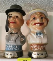 PAIR OF BEAM DECANTER CHARLIE MCCARTHY AND