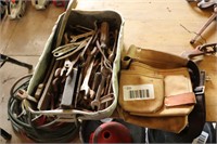 ASSORTED WRENCHES AND TOOL BELT
