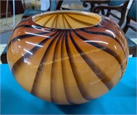 Murano glass bowl, bol en verre, 8" x 9"