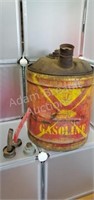 Vintage Jayes Can Co. 5 gallon metal gas can with