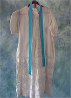 Antique Girls White Crochet Lace Dress