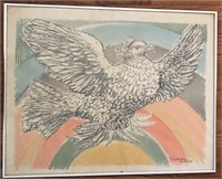 Pablo Picasso "Dove in Flight" lithograph
