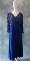 1970s Jack Bryan Beaded Maxi Dress