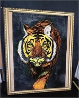 Vintage 'Velva Print' Tiger - Framed