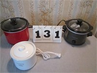 Lot of 3 small slow cookers