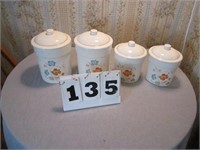 Ceramic cannister set, 4 cannisters
