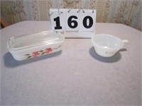 Fire-King soup dish and refrigerator dish w/lid