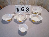 Lot of 5 Fire-King bowls, assorted patterns