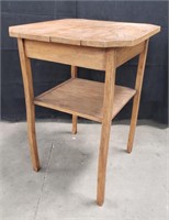 Antique two-tiered side table