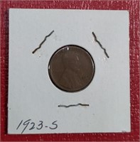 1923-S Lincoln Wheat cent penny coin