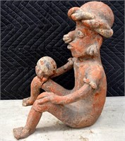 Pre-Columbian-style clay figurine