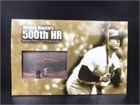 Mickey Mantle 500th Home Run motion phone card