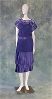 Vintage Tone on Tone Purple Chiffon Dress