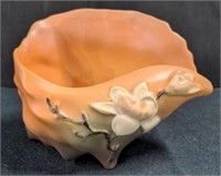 Roseville pottery conch shell vase
