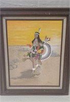 Painting of a Native American dancer