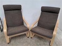 Pair of Ikea bentwood patio chairs