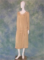 Gold Silk 1920s Dress