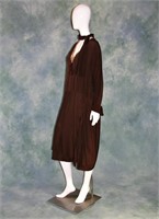 Vintage Brown 1920s Crepe Dress