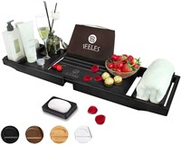 IFELES Bamboo Bathtub Caddy Tray