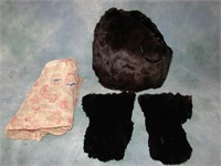 Mabel's Black Mink Muff & Gloves