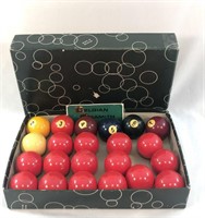 Vintage Aramith Belgian Snooker Ball Set