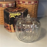 Vintage Anchor Hocking Glass Pumpkin Jar