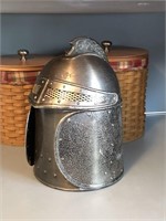 1970 Pewtertone Medieval Knight Armor Helmet Ice