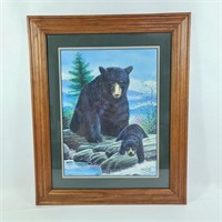 Mother And Cub Framed Lithograph