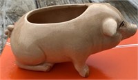 7" Art Pottery Pig Planter