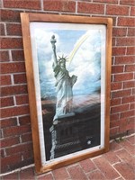 Framed Print Statue of Liberty Rainbows End