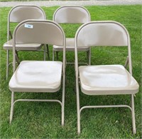 4 - Folding Steel Chairs