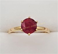 10K Gold ruby (1.20cts) ring, bague avec rubis