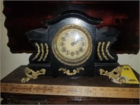 1890's New Haven Black Mantel Clock