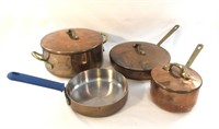 7pc Ireland Castle Copper Pots and Pans Set