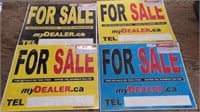 For sale sign x 4