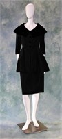 Black Taffeta Dress and Jacket